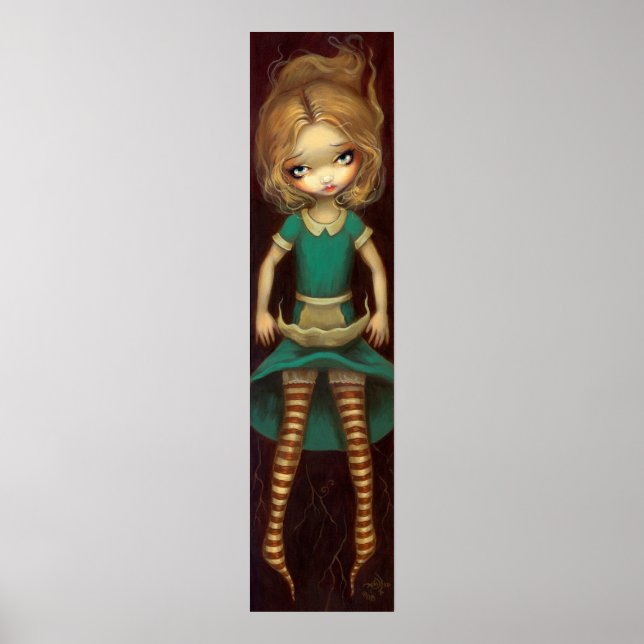 Alice Descending alice in wonderland Art Print (Front)