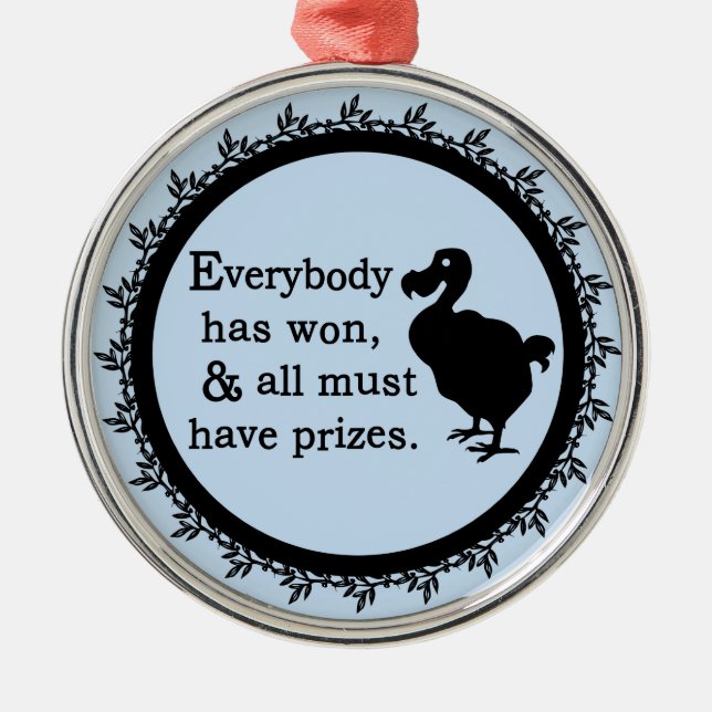 Alice Dodo Everybody Has Won Metal Tree Decoration (Front)