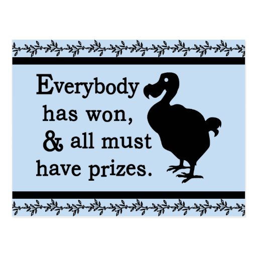 Image of Alice Dodo Everybody Has Won Postcard