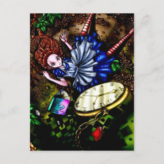 Alice Down the Rabbit Hole Postcard