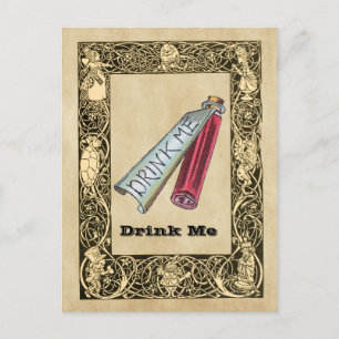 Alice - Drink Me  1865 Postcard