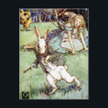 Alice Encounters a Rabbit Distraction Postcard<br><div class="desc">Alice Encounters a Rabbit Distraction from Alice's Adventures in Wonderland - great fun!</div>