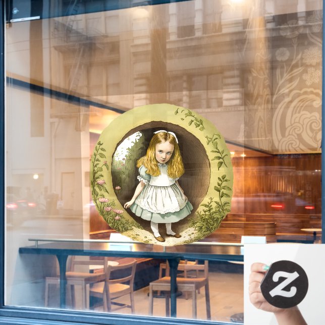 Alice Enters Wonderland - Window Cling (Cafe Window)