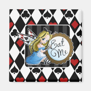 Alice Fairy-Eat Me Anime Square Magnet