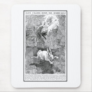 Alice Falling Down the Rabbit-Hole Mouse Mat