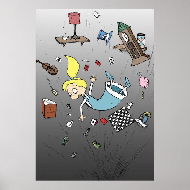 Alice Falling into Wonderland Poster (Front)