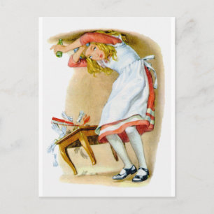 Alice grows too tall! Oh no! Postcard