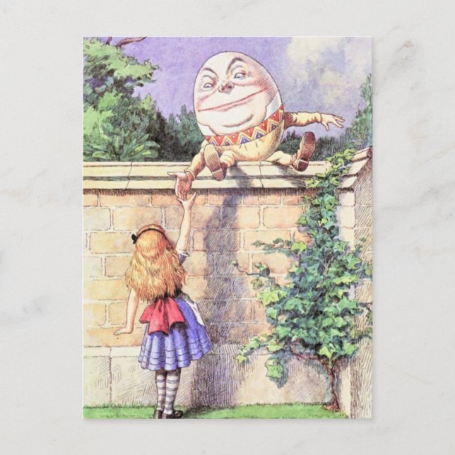 Alice & Humpty Colour Postcard (Front)
