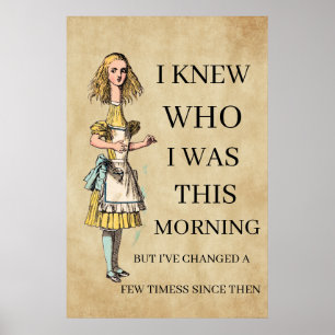 Alice - I KNEW WHO I WAS THIS MORNING Poster