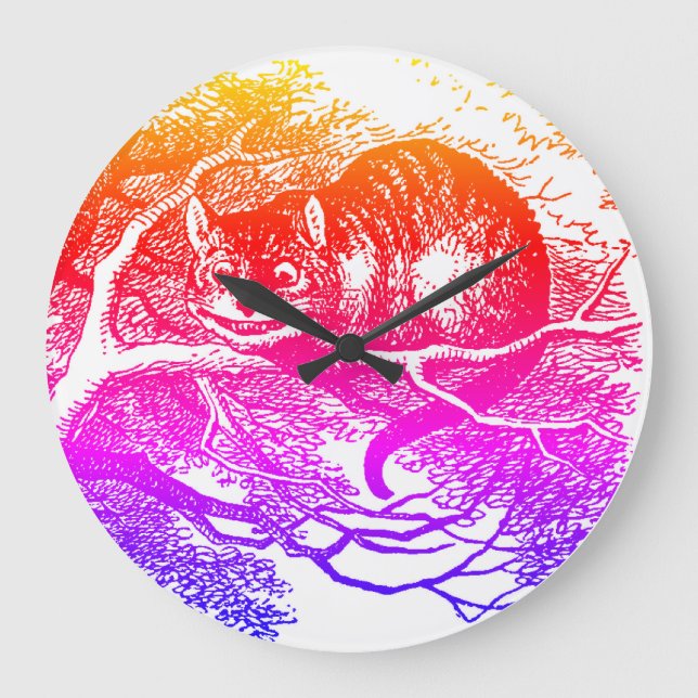 Alice im Wunderland - Alice in Wonderland - Cat Large Clock (Front)
