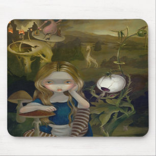 Alice in a Bosch Landscape wonderland Mousepad