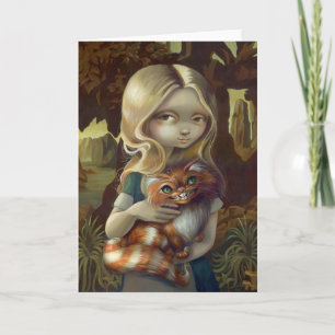 "Alice in a Da Vinci Portrait" Greeting Card