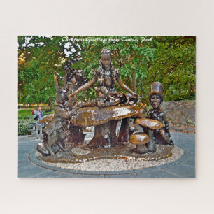 Alice in Central Park.Christmas Greetings Jigsaw Puzzle
