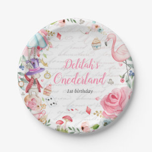 Alice in Onederland 1st Birthday Mad Tea Party Paper Plate