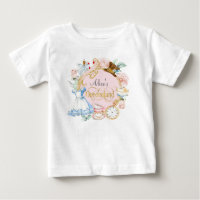 Alice in Onederland, Girl 1st birthday Baby T-Shi