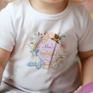 Alice in Onederland, Girl 1st birthday  Baby T-Shi T-Shirt