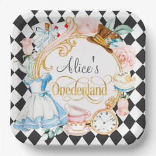 Alice in Onederland mad hatter tea party birthday  Paper Plate