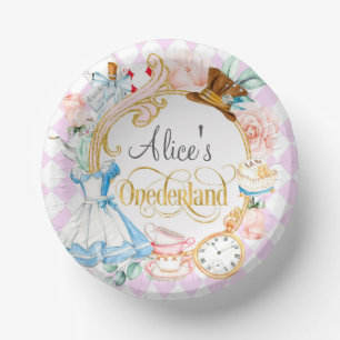 Alice in Onederland mad hatter tea party birthday Paper Plate