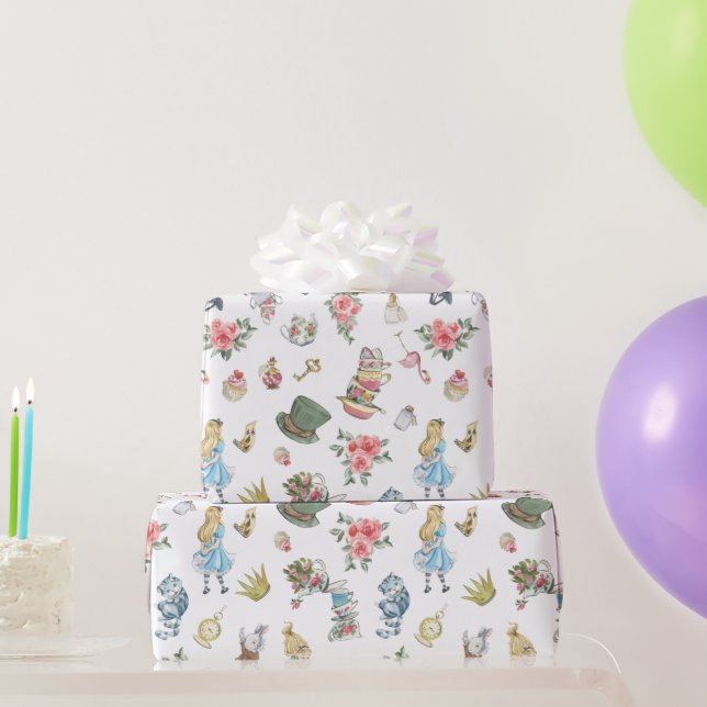 Alice in Onederland Themed Wrapping Paper (Party Gifts)
