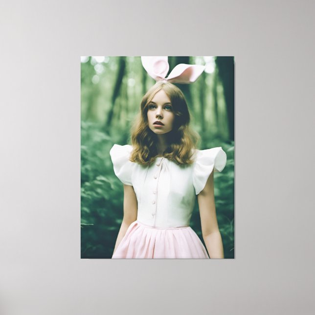 Alice in the Forest Fashion Expired Film Fashion Canvas Print (Front)