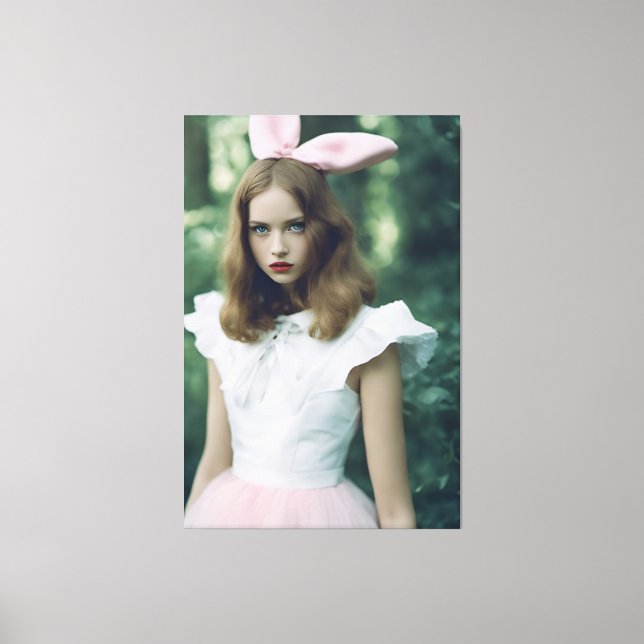 Alice in the Forest Fashion Expired Film Photo Canvas Print (Front)