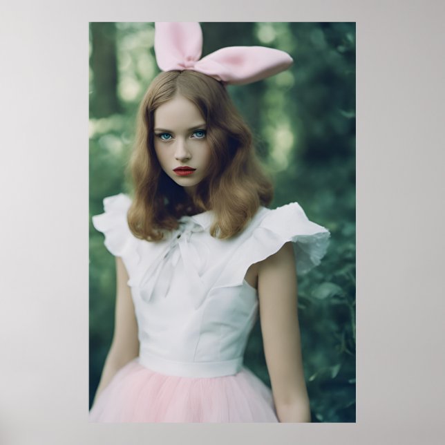 Alice in the Forest Fashion Expired Film Photo Poster (Front)