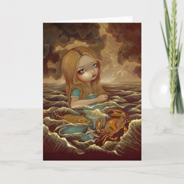 "Alice in the Pool of Tears" Greeting Card (Front)