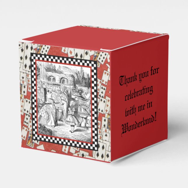 Alice in the Queen's Courtyard 1 Favour Box (Front Side)