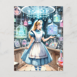 Alice in the Steampunk Apothecary Postcard
