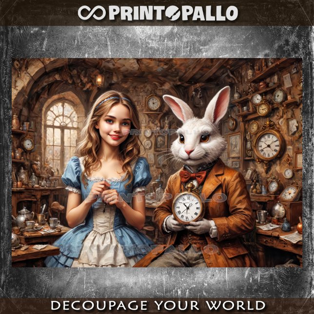 Alice in the Wonderland meet The White Rabbit Tissue Paper (Creator Uploaded)