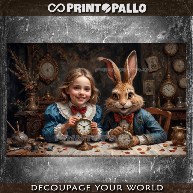 Alice in the Wonderland meet with March Hare Tissue Paper (Creator Uploaded)