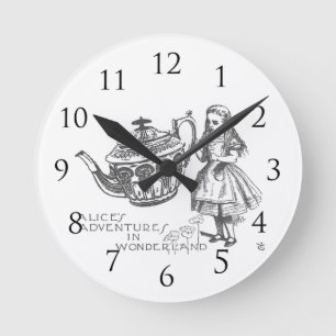 Alice in Wonder Land Round Clock