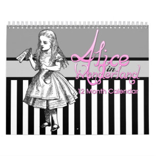 Alice In Wonderland 12 Month Calendar