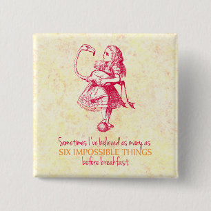Alice in Wonderland 15 Cm Square Badge