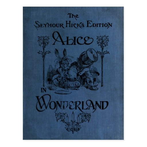 Image of Alice in Wonderland 1905 book cover Postcard