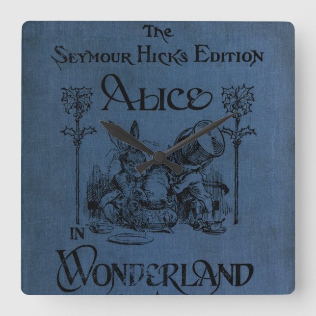 Alice in Wonderland 1905 book cover Square Wall Clock (Front)