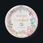 Alice in Wonderland 1st Birthday Onederland Favour Paper Plate<br><div class="desc">Alice in Wonderland themed party plates</div>