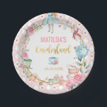 Alice in Wonderland 1st Birthday Onederland Favour Paper Plate<br><div class="desc">Alice in Wonderland themed party plates</div>