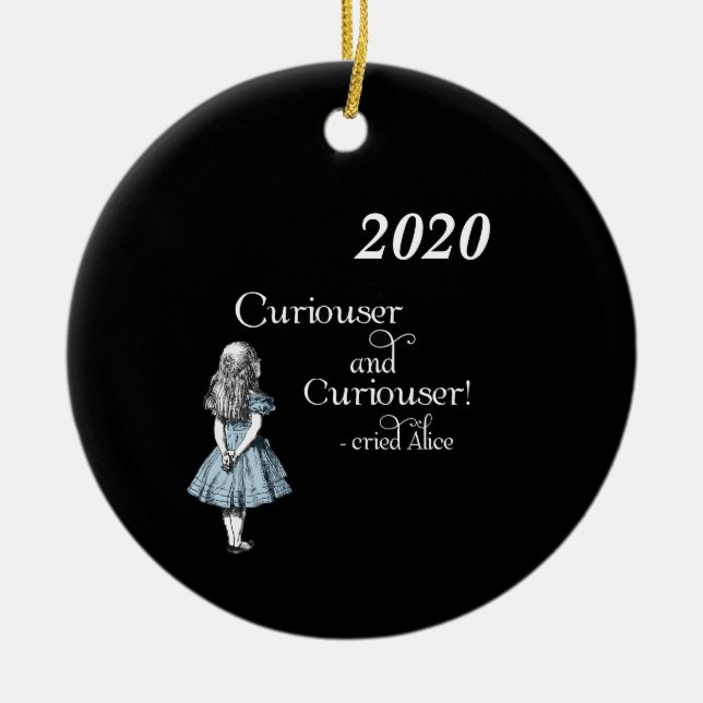 Alice in Wonderland 2020 Curiouser Tree Ornament (Front)