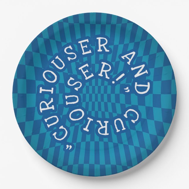 Alice in Wonderland - 9inch Paper Plate - Curious (Front)