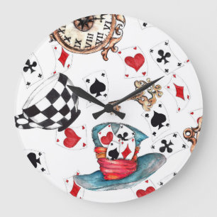 Alice in Wonderland Acrylic wall clock large