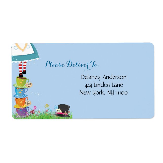 Alice in Wonderland Address Labels (Front)