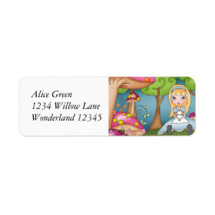 Alice in Wonderland Address Labels