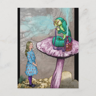 Alice in Wonderland - Advice from a Caterpillar Postcard
