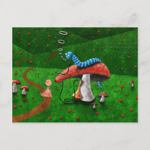 Alice in Wonderland - Advice From A Caterpillar Postcard