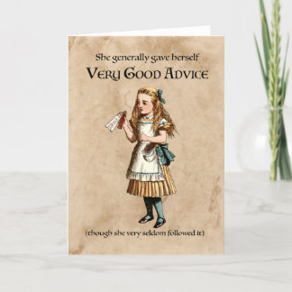 Alice in Wonderland Advice Holiday Card
