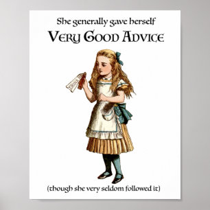 Alice in Wonderland Advice Poster