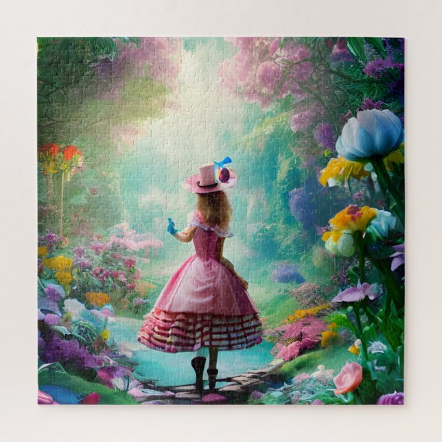 Alice in Wonderland AI generated  Jigsaw Puzzle (Vertical)