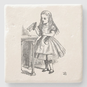 Alice in Wonderland - Alice Finds the Golden Crown Stone Coaster