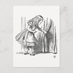 Alice in Wonderland - Alice Looking for the Door Postcard